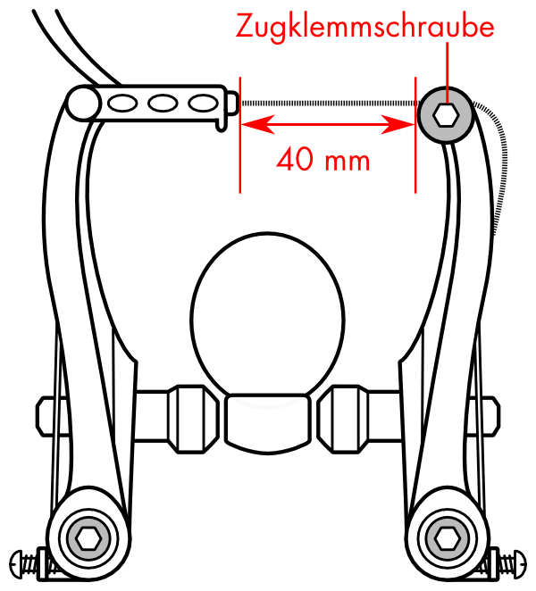 Fahrrad Bremsbeläge V-Bremse V-Brake mit Stift